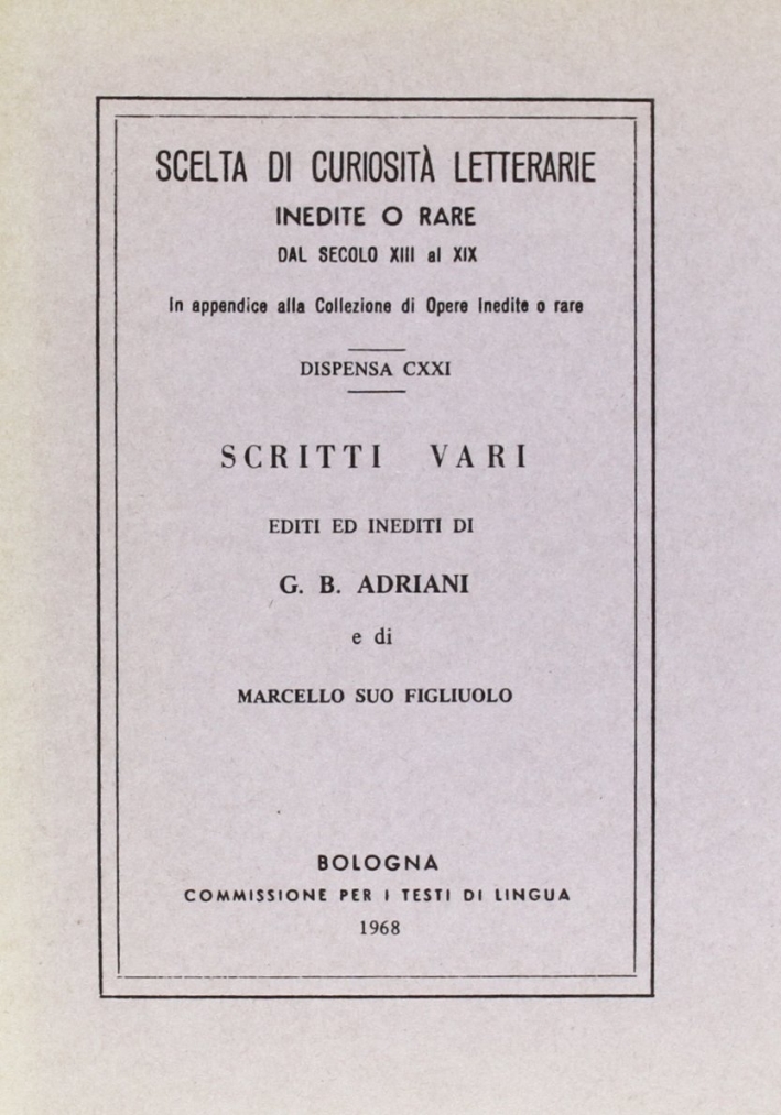 Scritti Vari