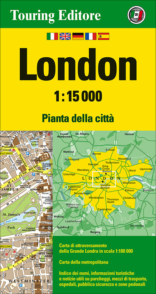 London 1:15.000. Pianta della città