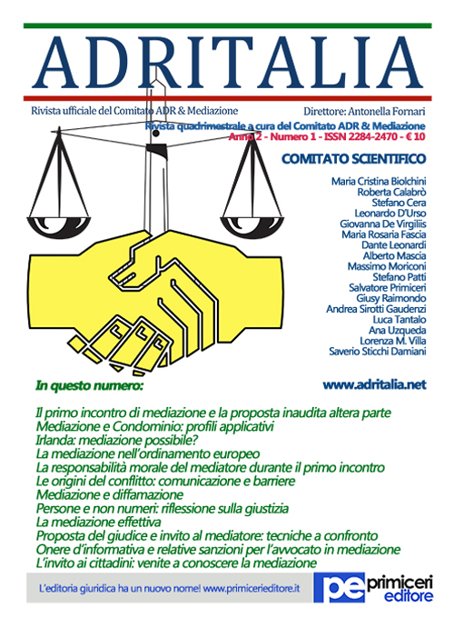 ADR Italia (2015). Vol. 1