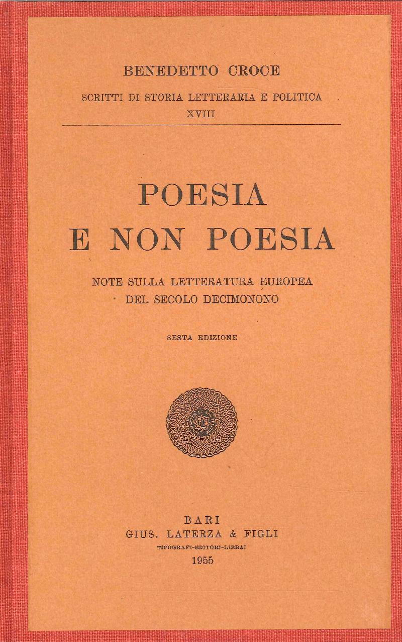 Poesia e non poesia. Note sulla letteratura europea del secolo decimonono