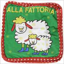 Alla fattoria. I quadrotti da stropicciare per fare tanto rumore mentre si gioca