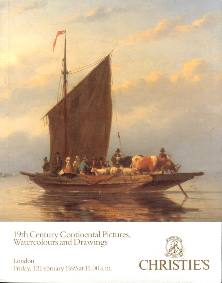 19th Century Continental Pictures, Watercolours and Drawings. 12 February 1993 - Afbeelding 1 van 1